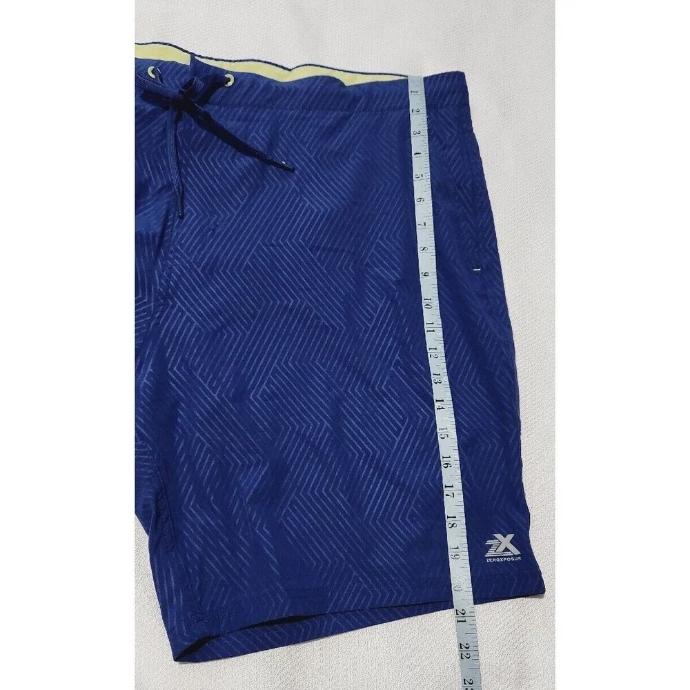 Zeroxposur Swim Trunks Size XXLARGE Color Blue With Pockets (B#7)